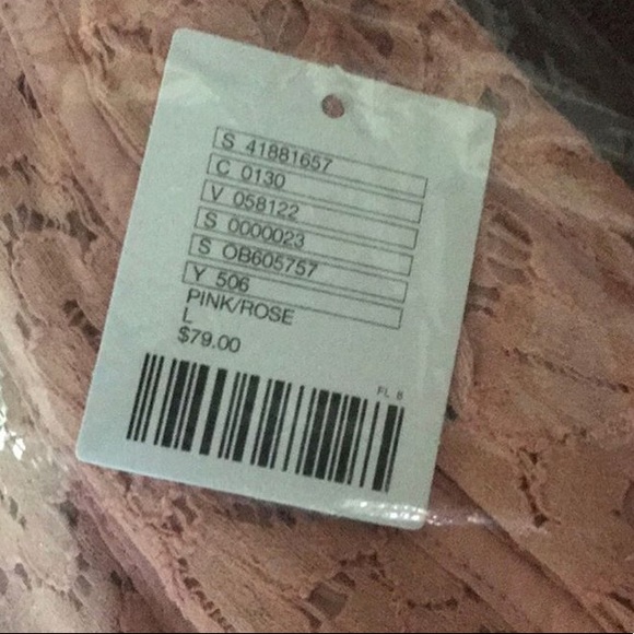 NWT Urban Outfitters Strapless Pink Lace Dress - Picture 5 of 5